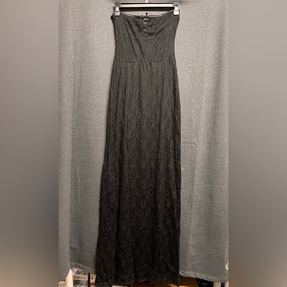 NEW - Lucy In the Sky Lace Cutout Strapless Maxi Dress in Black - Size Small - Picture 7 of 11